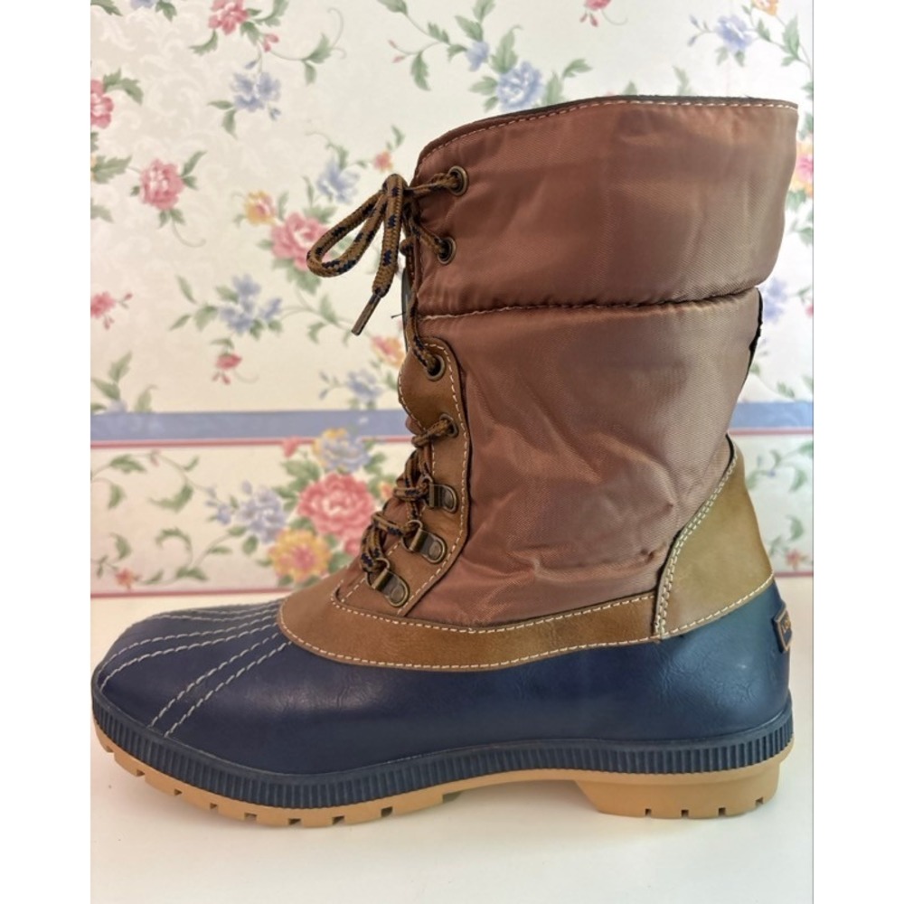 London Fog Womens Water Resistant Duck Boots Quilted Winter Rain Boots Size 11 - Picture 6 of 11